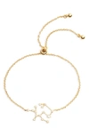 Sterling Forever Zodiac Bracelet In Gold Sagittarius
