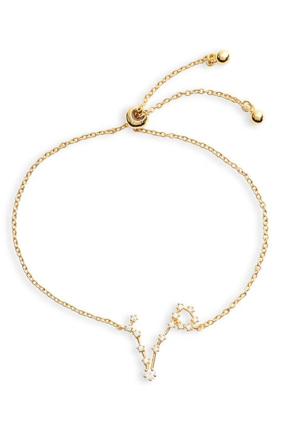 Sterling Forever Zodiac Bracelet In Gold Pisces