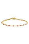 Bony Levy Diamond & Ruby Bracelet In Yellow Gold/ Ruby