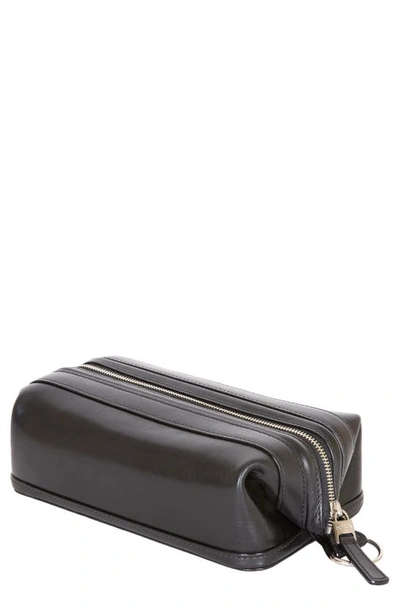 Bosca Leather Dopp Kit In Black