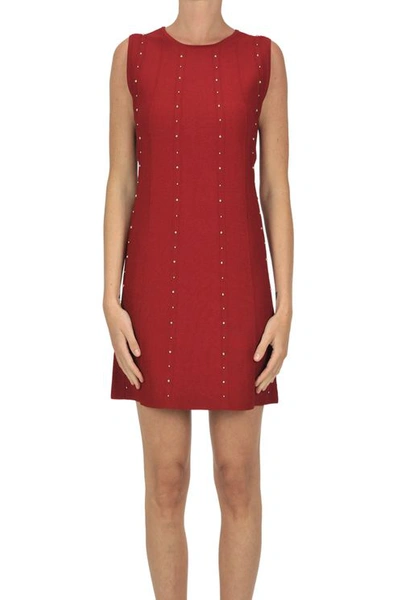 Nenette Studded Dress In Red