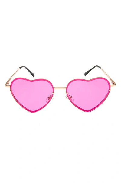 Rad + Refined Tinted Heart Shaped Sunglasses In Pink