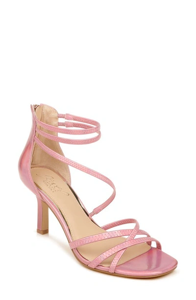 Jewel Badgley Mischka Flor Strappy Sandal In Light Pink Faux Leather