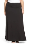 Loveappella Fold Over Maxi Skirt In Black