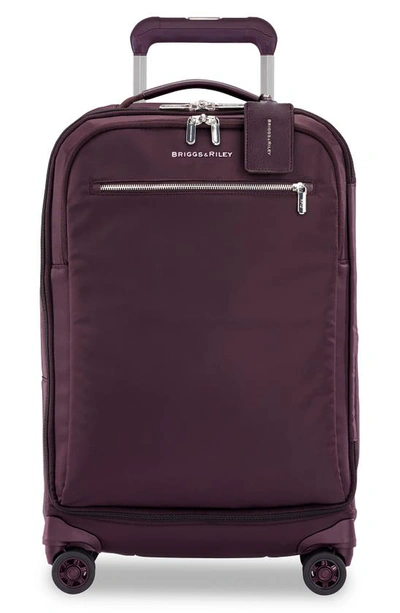 Briggs & Riley Rhapsody 22" Tall Softside Carry-on Spinner In Plum