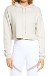 Bella+canvas Solid Crop Hoodie In Heather Stone