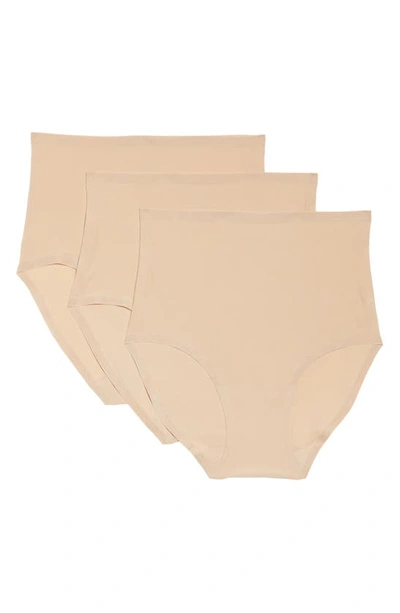 Chantelle Lingerie Soft Stretch 3-pack High Waist Briefs In Nude
