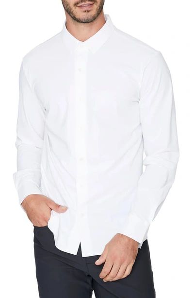 7 Diamonds Young Americans Slim Fit Button-up Performance Shirt In White