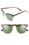 Brightside Copeland 51mm Sunglasses In Golden Tortoise/ Green