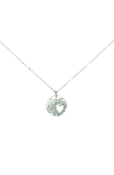 Nashelle Piece Of My Heart Mama Pendant Necklace In Silver