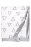 Nordstrom Baby Print Plush Blanket In White- Grey Geo