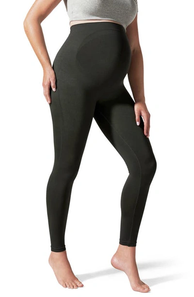 Blanqi Everyday Maternity Belly Support Leggings In Forest Night