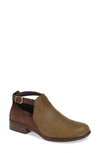 Naot Kamsin Colorblock Bootie In Pine/ Coffee/ Pecan Leather