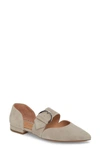 Linea Paolo Dean Pointy Toe Flat In Dove Suede