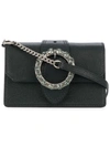 Miu Miu Lady Madras Crystal Embellished Leather Crossbody Bag - Black