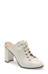 Linea Paolo Sylvie Lace-up Mule In Ivory Leather