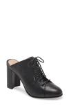 Linea Paolo Sylvie Lace-up Mule In Black Leather