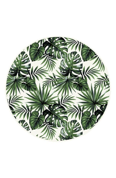 A & A Story Round Vinyl Mat In Fan Palm