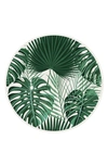 A & A Story Round Vinyl Mat In Split Leaf Palm