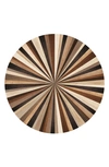 A & A Story Marquetry Round Vinyl Mat In Marquetry Swirl