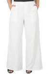 Standards & Practices High Waist Wide Leg Pants In Off White