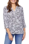Curves 360 By Nydj Perfect Blouse In Floral Cosmos