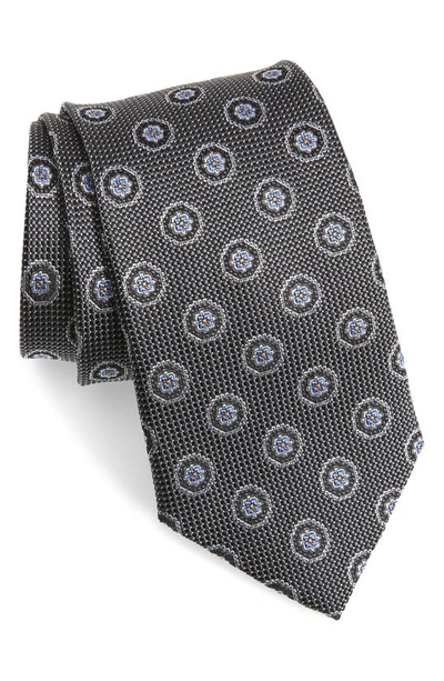 Nordstrom Men's Shop Medallion Silk Tie In Black