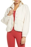 Free People Fp Movement Hit The Slopes Fleece Jacket In Ivory