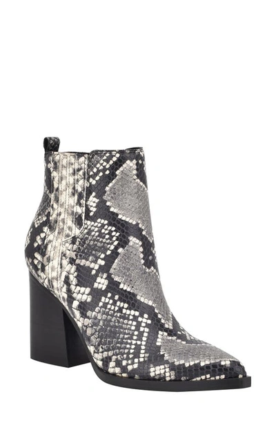 Marc Fisher Ltd Oshay Pointed Toe Bootie In Black Snake Print