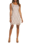 Pisarro Nights Beaded Cocktail Minidress In Pearl