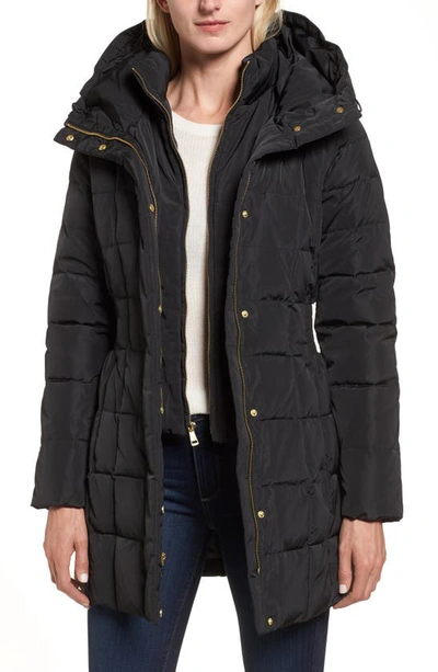 Cole Haan Signature Cole Haan Hooded Down & Feather Jacket In Black