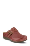 Spring Step Happy Clog In Bordeaux Leather