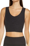 Zella Restore Soft Lounge Longline Bra In Black