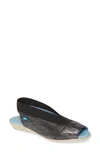 Cloud Caliber Slingback Sandal In Dunkan Black Leather