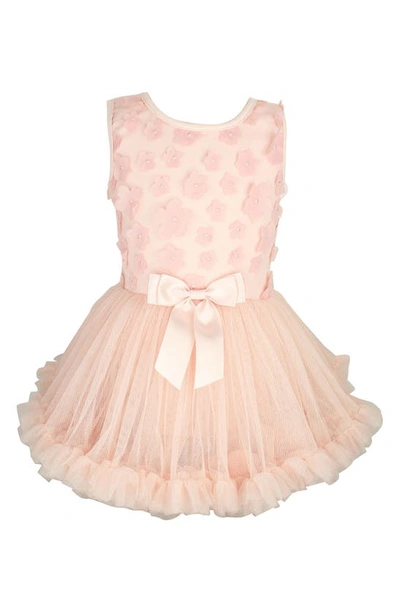 Popatu Babies' Flower Appliqué Tutu Dress In Pink