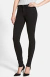 7 For All Mankind Women's The High-rise Skinny Slim Illusion Jeans In Black Rinse