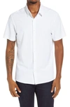 7 Diamonds American Me Slim Fit Short Sleeve Button-up Performance Shirt In White