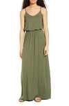 All In Favor Knit Maxi Dress In Dark Olive