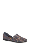 Klub Nico Georgette D'orsay Flat In Blue Floral