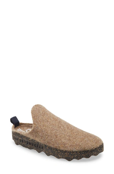 Asportuguesas By Fly London Fly London Come Sneaker Mule In Taupe Fabric