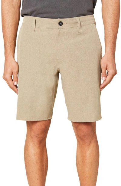 O'neill Reserve Heather Hybrid Water Resistant Swim Shorts In Khaki