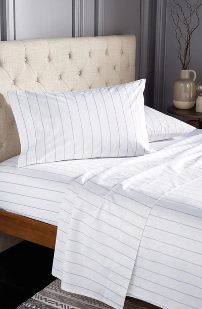 Murmur Living Stripe 220 Thread Count Sheet Set In Blue