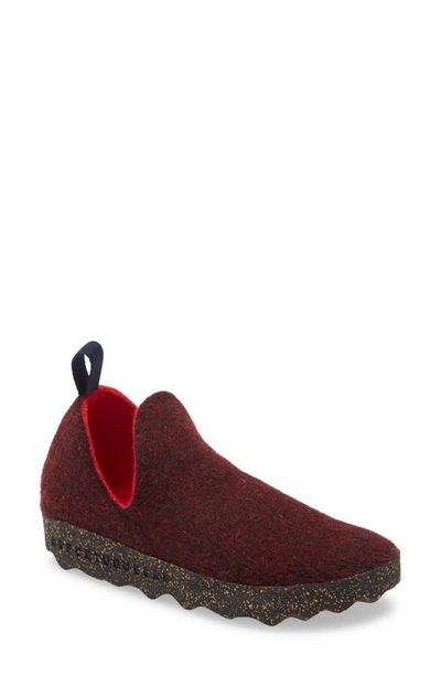 Asportuguesas By Fly London City Sneaker In Merlot Fabric