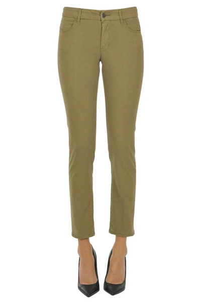 Atelier Cigala's Chino Cotton Slim Trousers In Green
