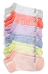 Zella Girl Kids' 6-pack Ankle Socks In Blue Lustre Multi