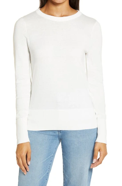 Halogenr Crewneck Sweater In Ivory Cloud