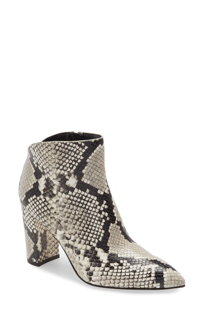 Marc Fisher Ltd Unno Pointed Toe Bootie In Black Snake Print