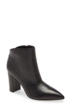 Marc Fisher Ltd Unno Pointed Toe Bootie In Black Leather