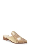 42 Gold Rue Loafer Mule In Beige/ Gold Leather