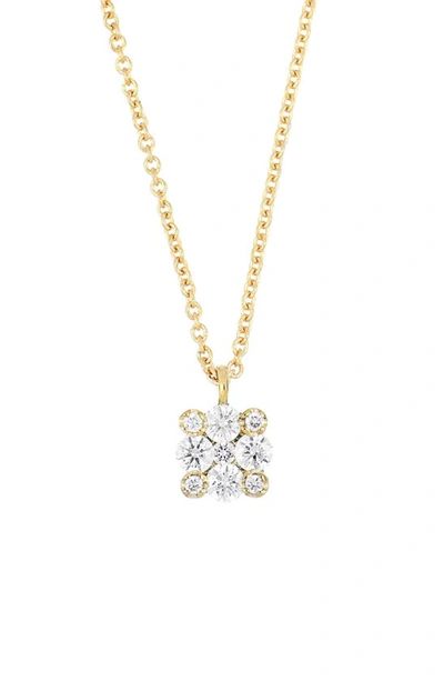 Bony Levy Getty Botanical Small Pendant Necklace In Yellow Gold/ Diamond